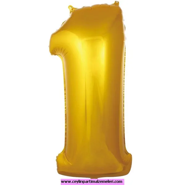 1 Rakam Gold Folyo Balon